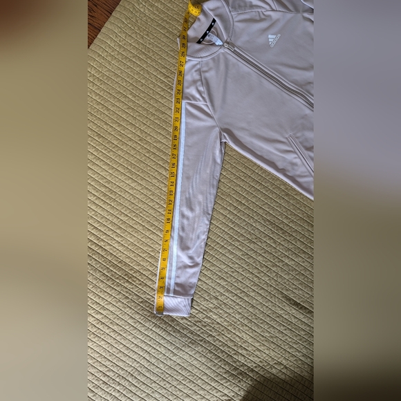 Adidas Women's Jacket 3 Stripes Classic Beige Size Small - Picture 11 of 11